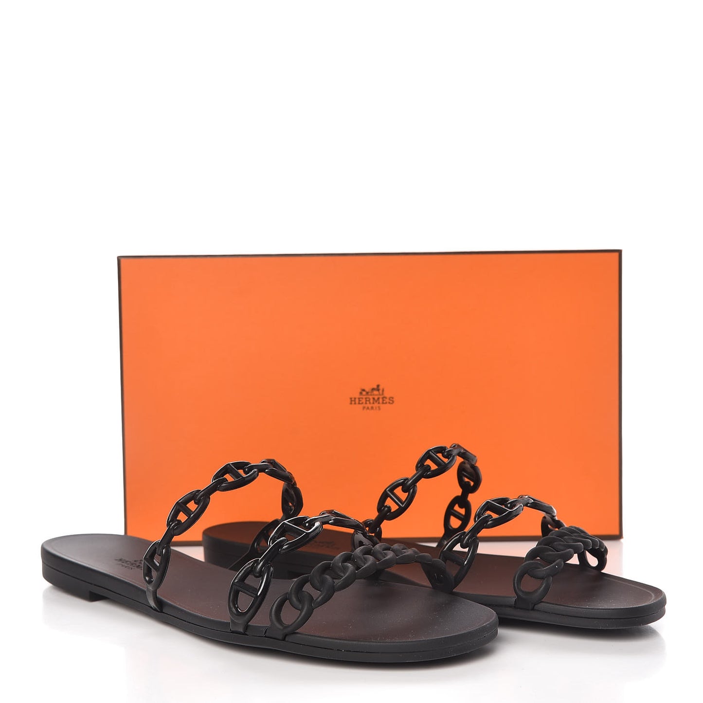 Rubber Chaine d'Ancre Rivage Sandals 39 Black