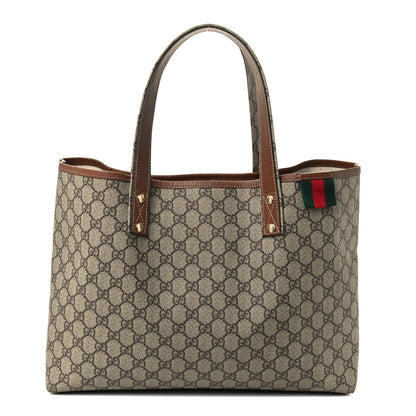 Gucci GG Plus Monogram Medium Signature Web Loop Tote Brown 1 of 12