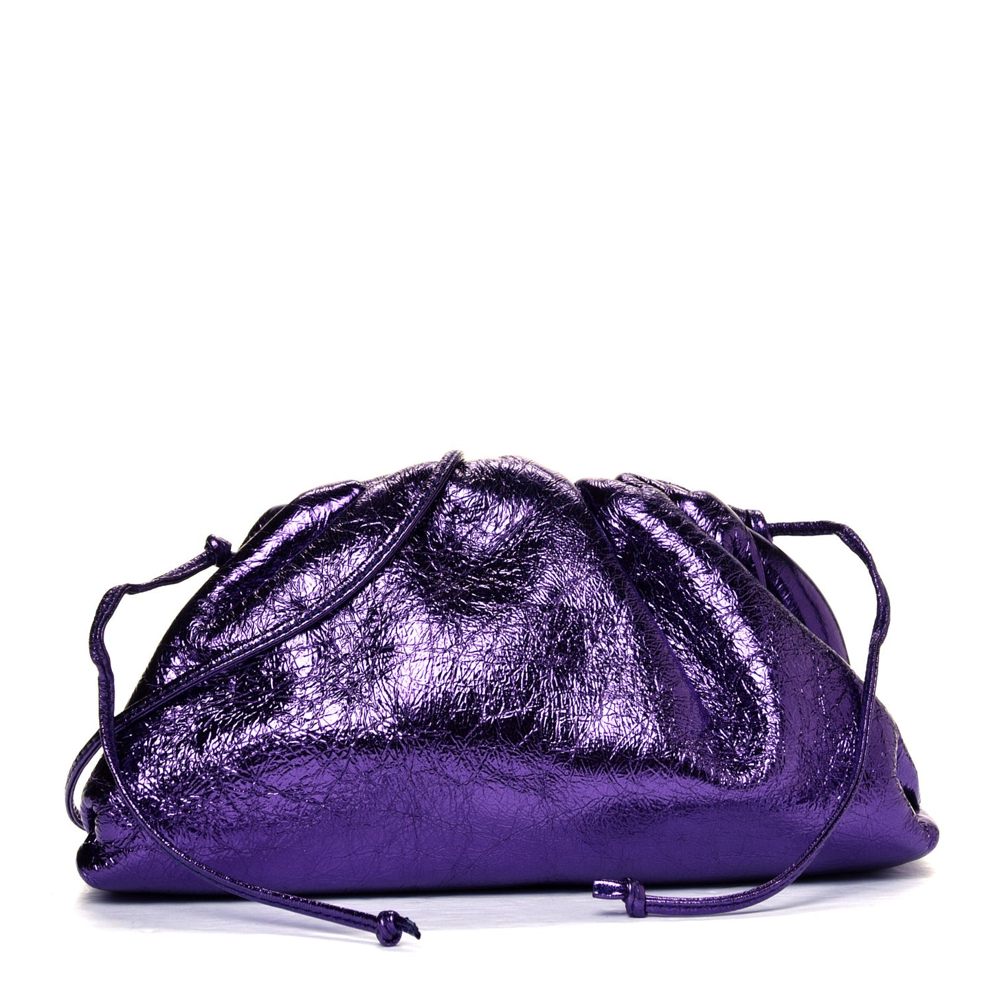 Metallic Crinkled Lambskin The Mini Pouch Viola