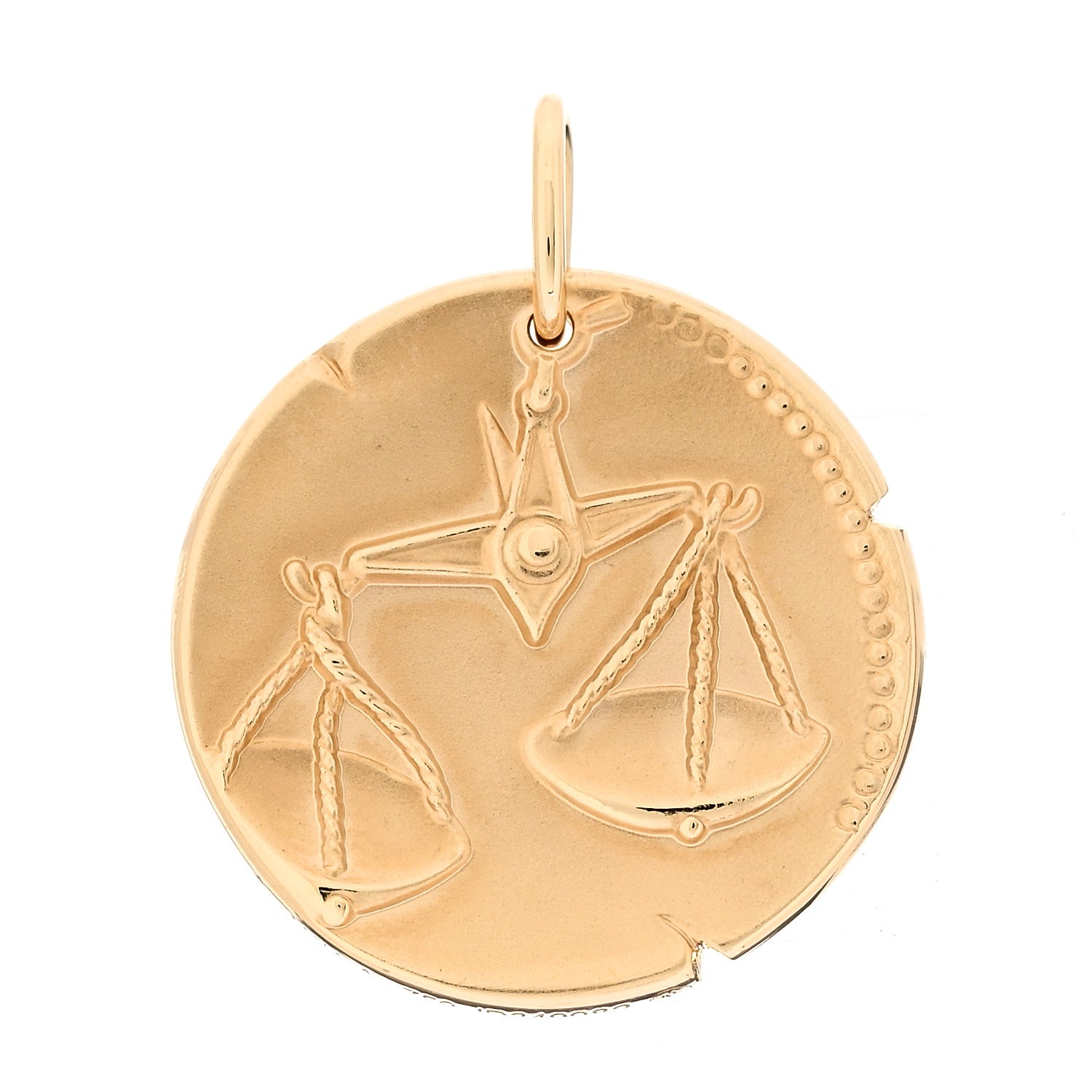 Van Cleef & Arpels 18K Yellow Gold Zodiac Libra Pendant 1 of 5