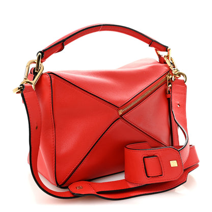 Loewe Calfskin Small Puzzle Bag Scarlet 3 of 10