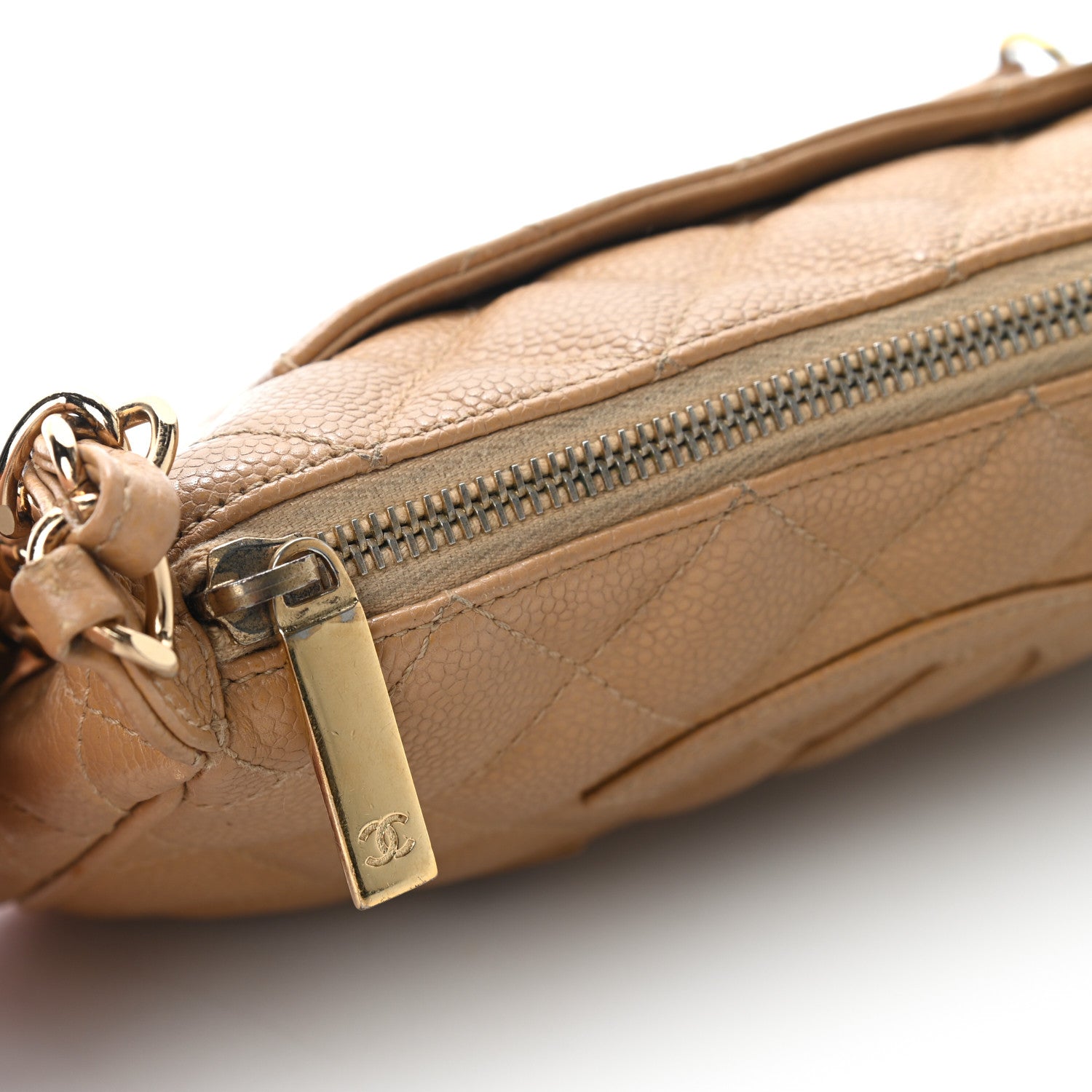 Chanel Caviar Quilted Timeless CC Shoulder Bag Beige 13 of 13