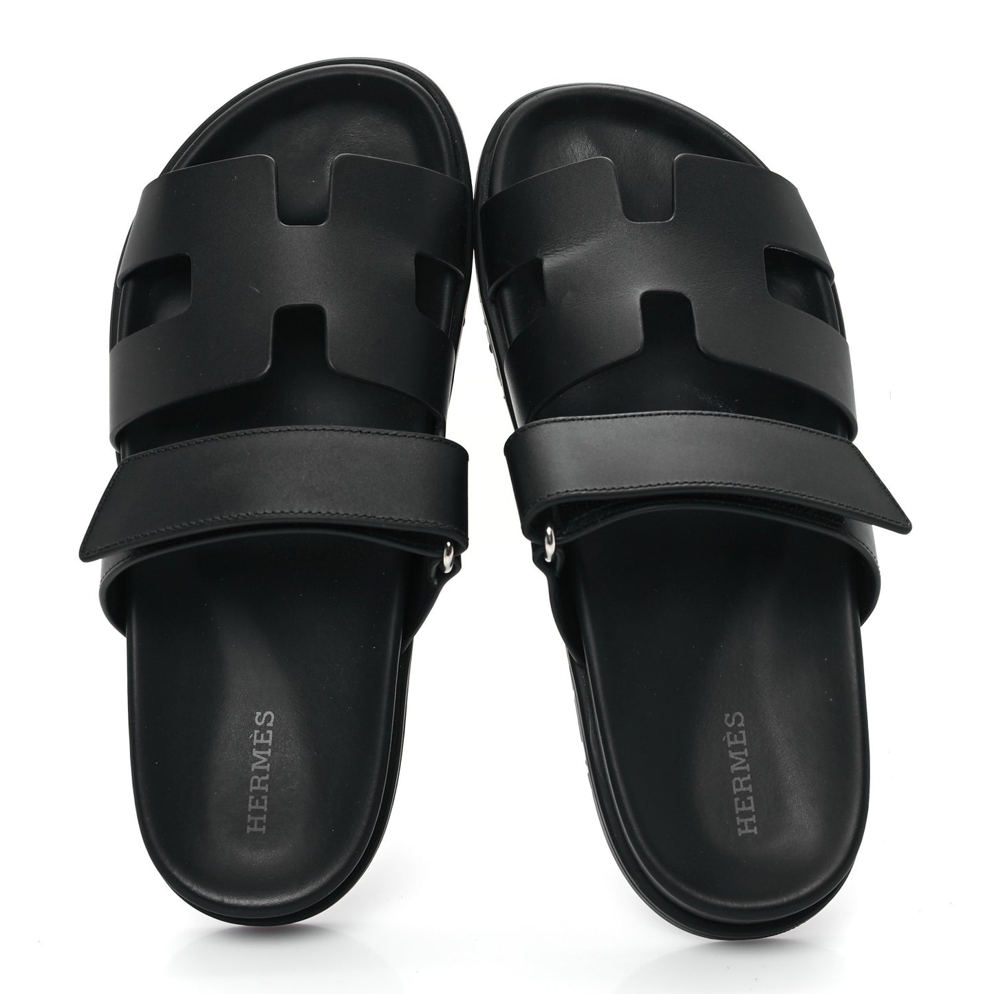 Calfskin Womens Chypre Sandals 38.5 Black