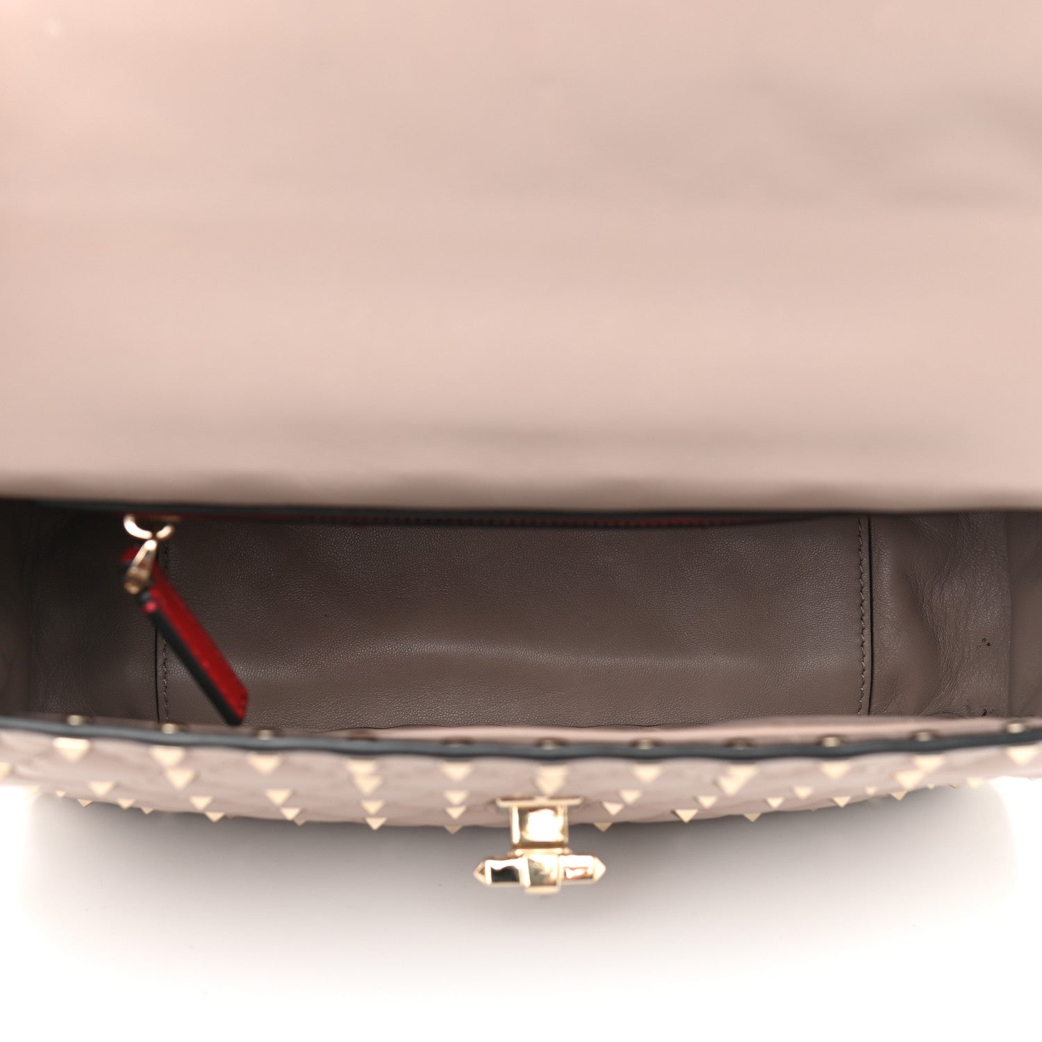 Valentino Garavani Nappa Medium Rockstud Spike Shoulder Bag Poudre 5 of 9