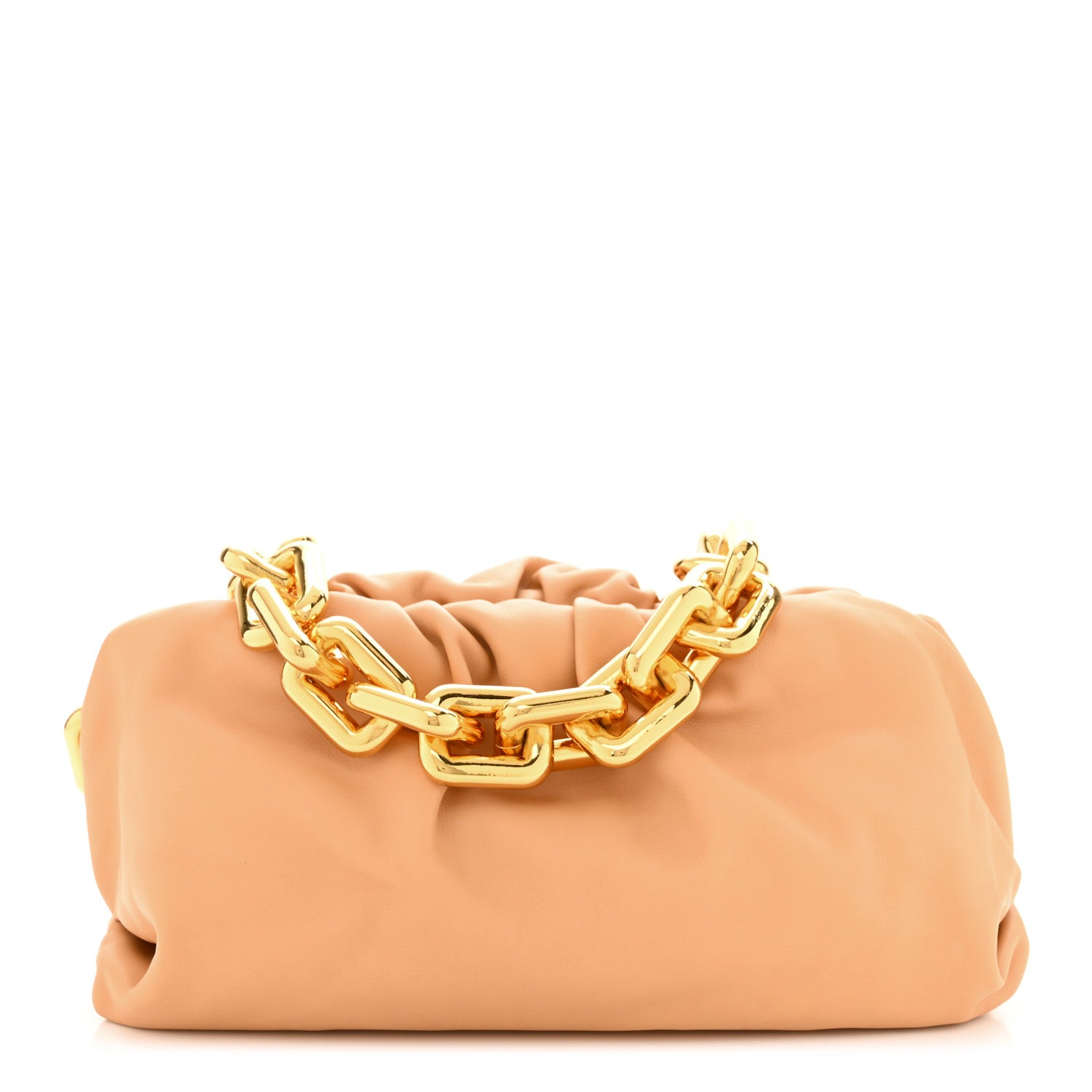 Bottega Veneta Calfskin The Pouch Chain Almond 1 of 10