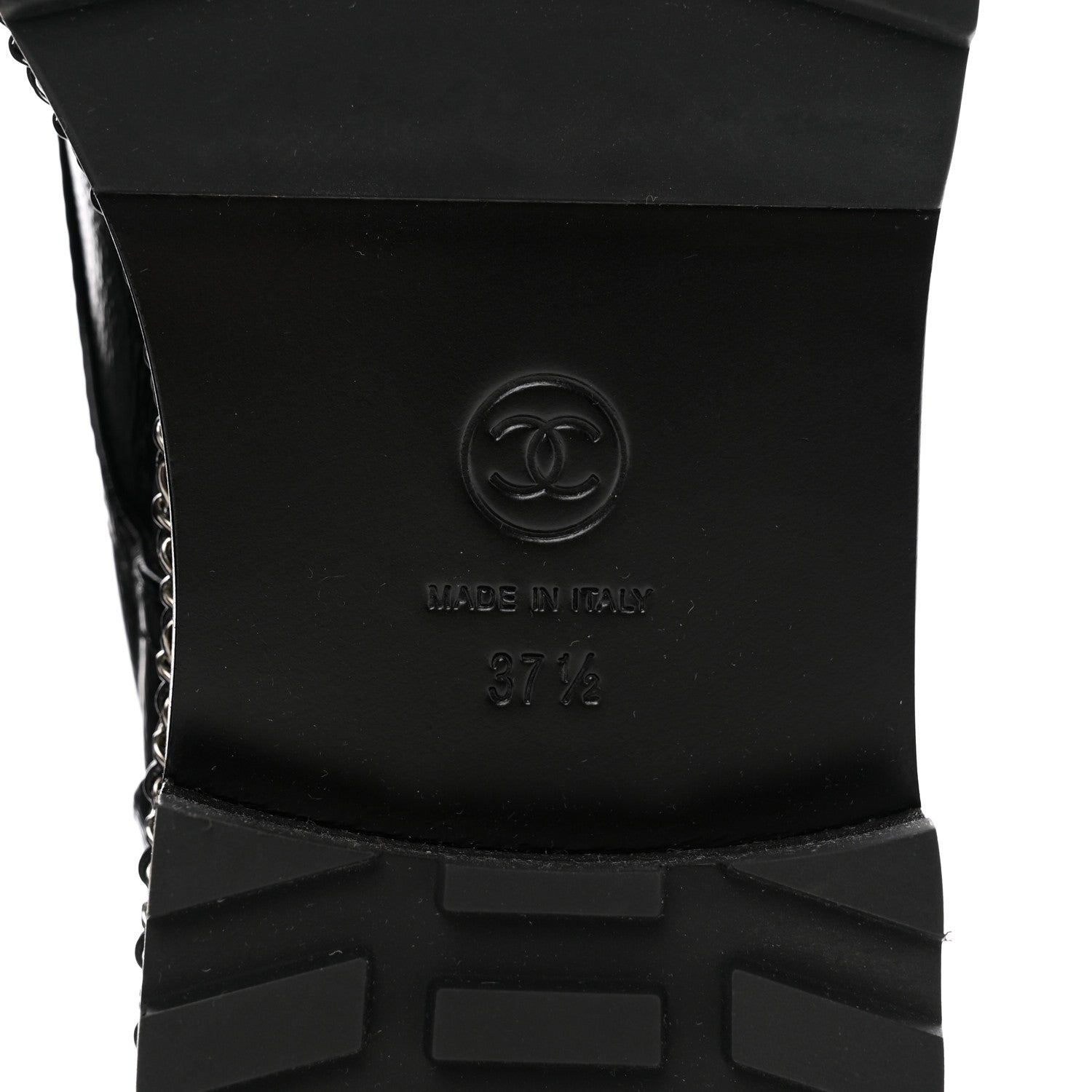 Chanel Crackled Calfskin Velvet Pearl Combat Short Boots 37.5 Black 6 of 9