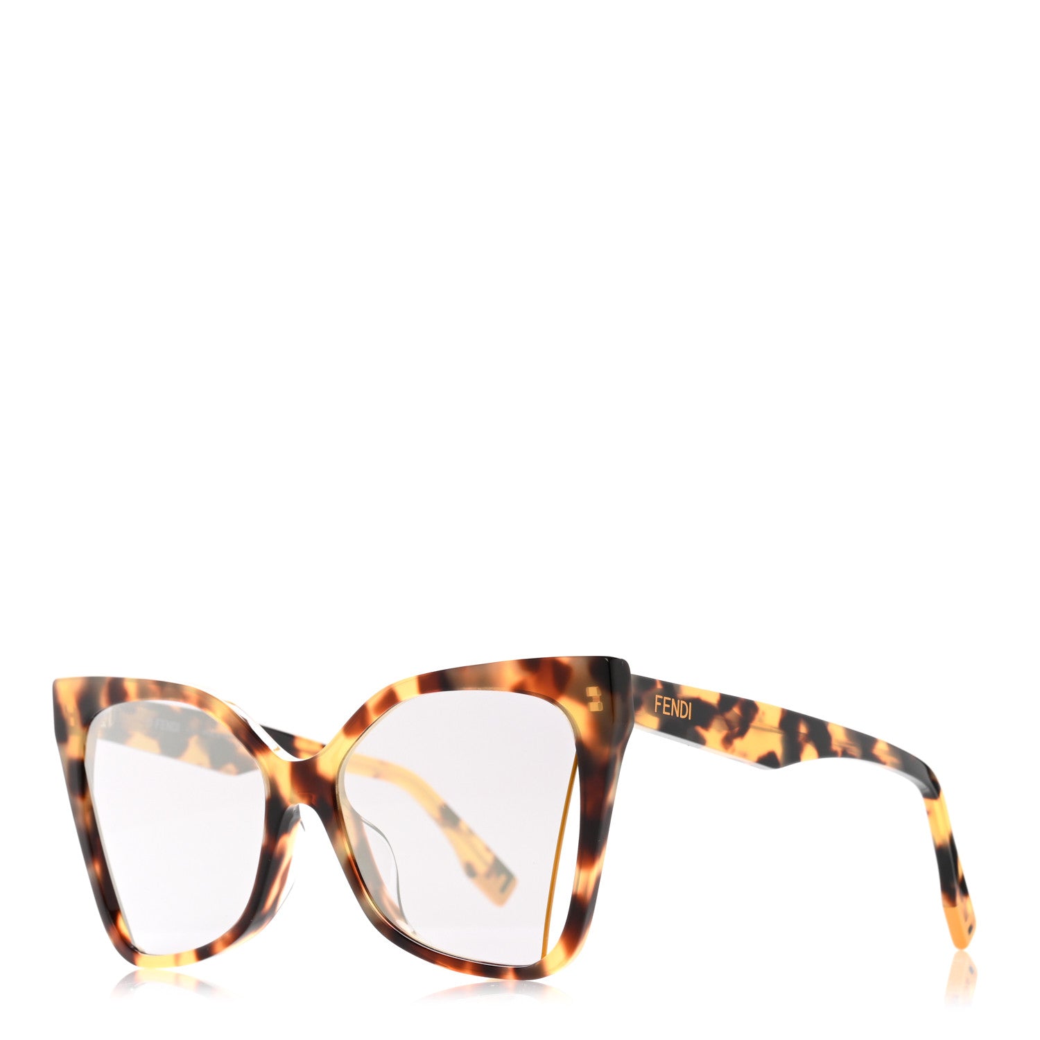 Fendi Acetate Butterfly Sunglasses FE40010U Havana Smoke 1 of 6