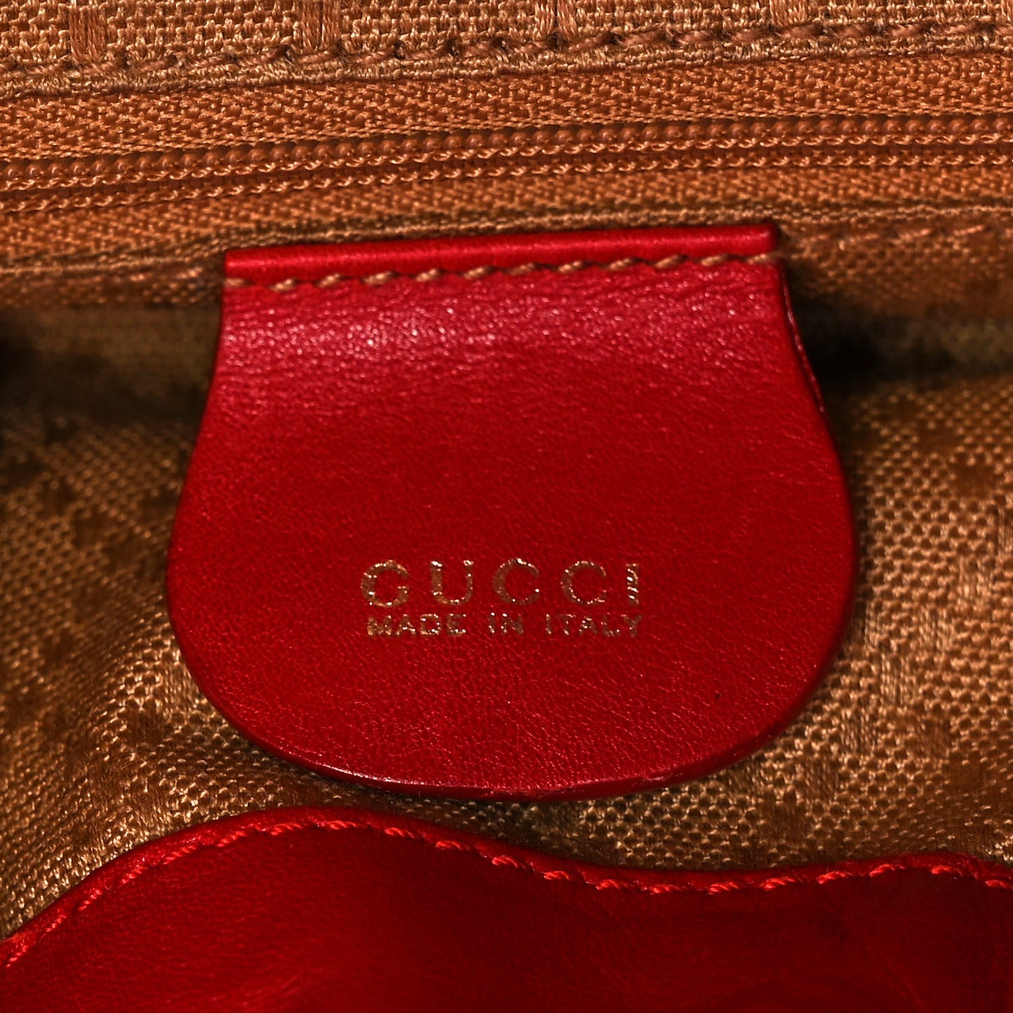 Calfskin Bamboo Mini Backpack Red