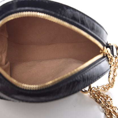 Gucci Suede Patent Web Mini Ophidia Round Shoulder Bag Black 5 of 9
