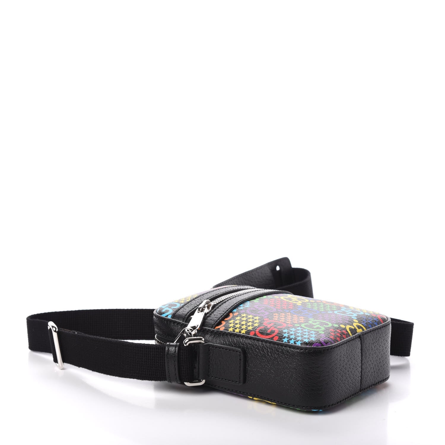 Gucci GG Supreme Monogram Psychedelic Messenger Bag Black 4 of 9