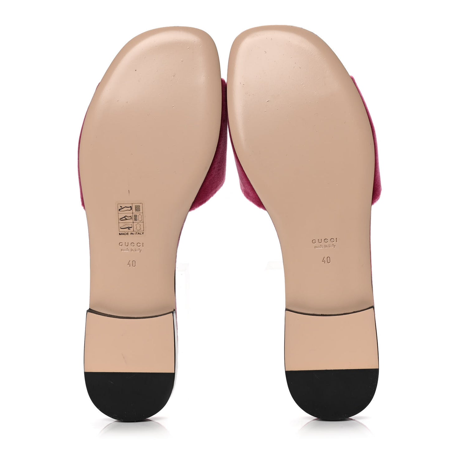 Velvet Crystal Square G Madelyn Slide Sandals 40 Light Raspberry Rose