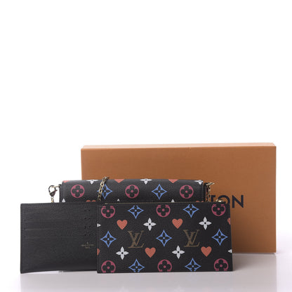Louis Vuitton Game On Felicie Chain Wallet Black 10 of 10