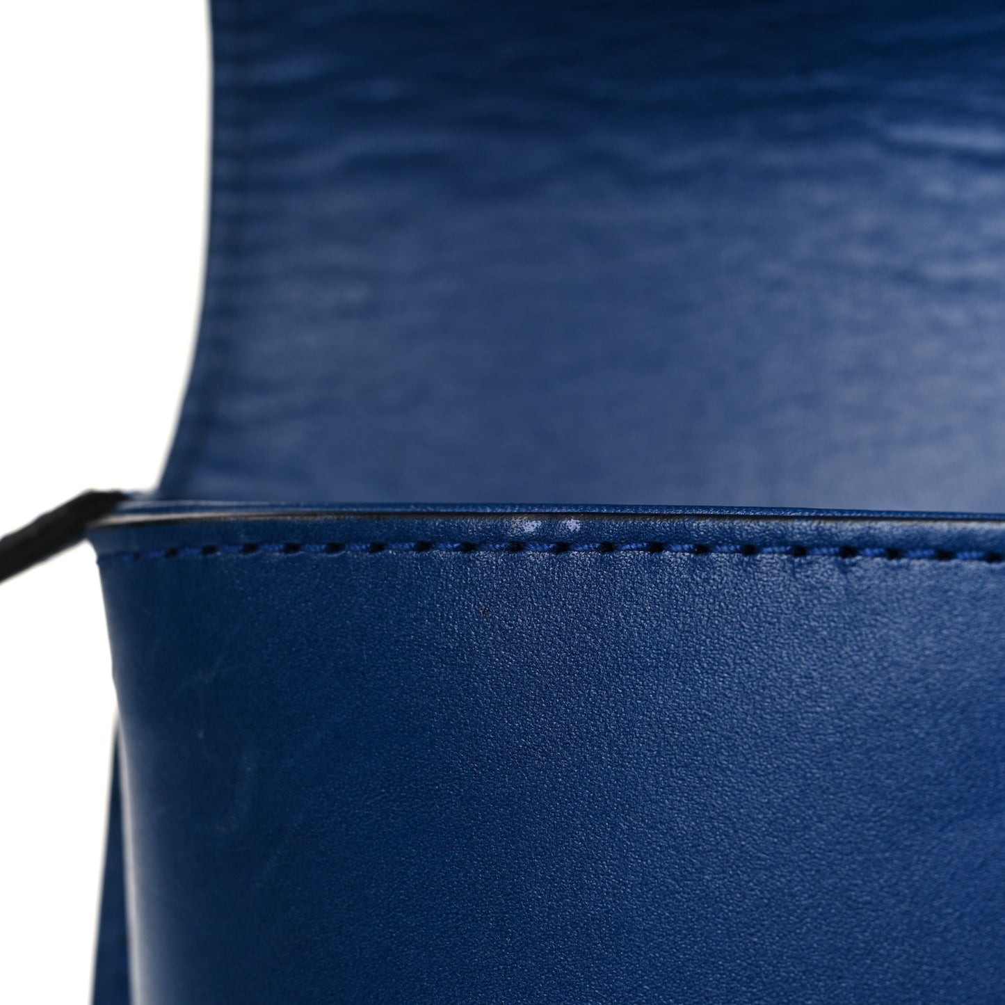 Smooth Calfskin Large Bright Bit Shoulder Bag Blue