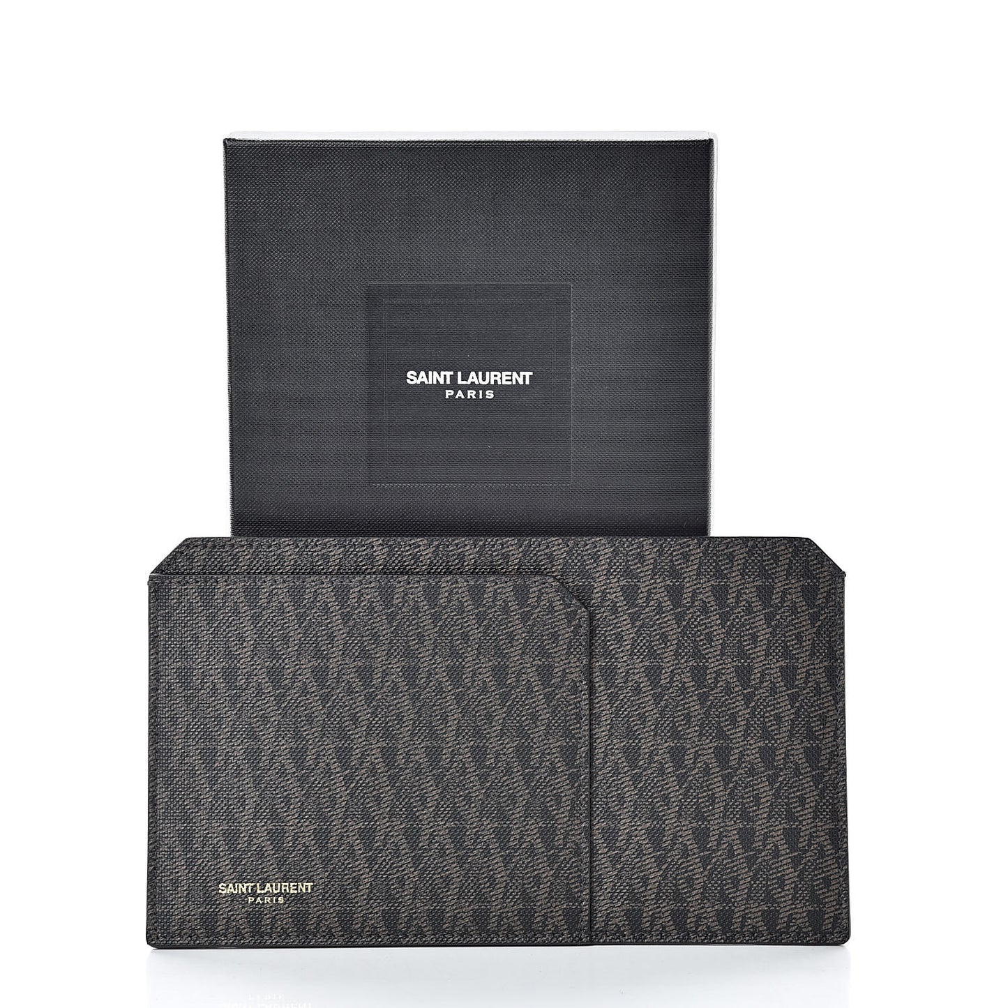 Classic Toile Monogram Fragments Pouch Black Lino