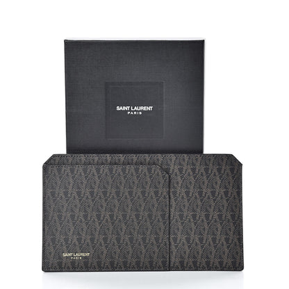 Saint Laurent Classic Toile Monogram Fragments Pouch Black Lino 8 of 8
