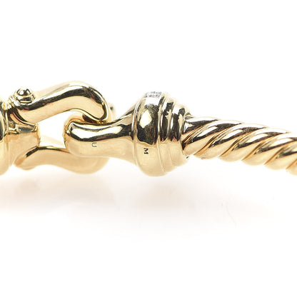 David Yurman 18K Yellow Gold Diamond 3.5mm Cable Buckle Bracelet 5 of 5