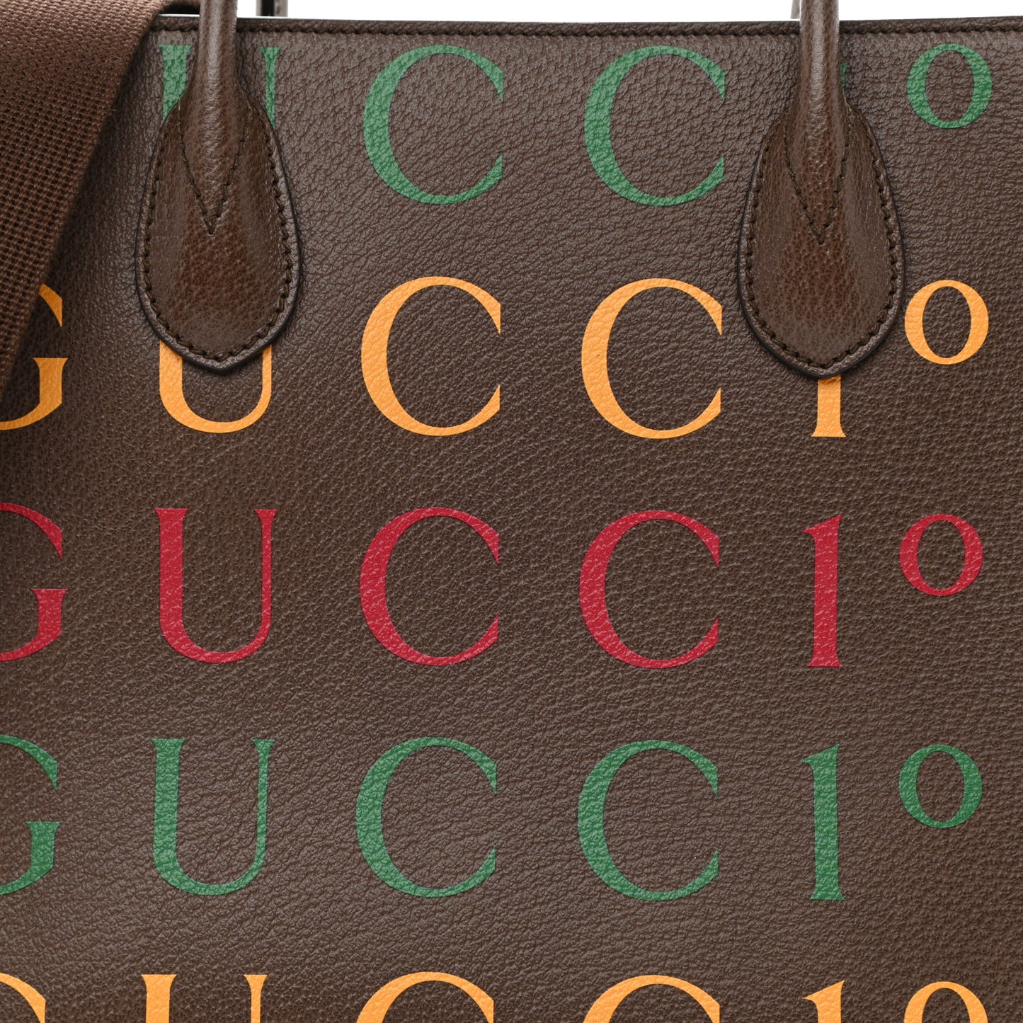 Textured Dollar Calfskin Gucci 100 Small Tote Bag New Acero Multicolor