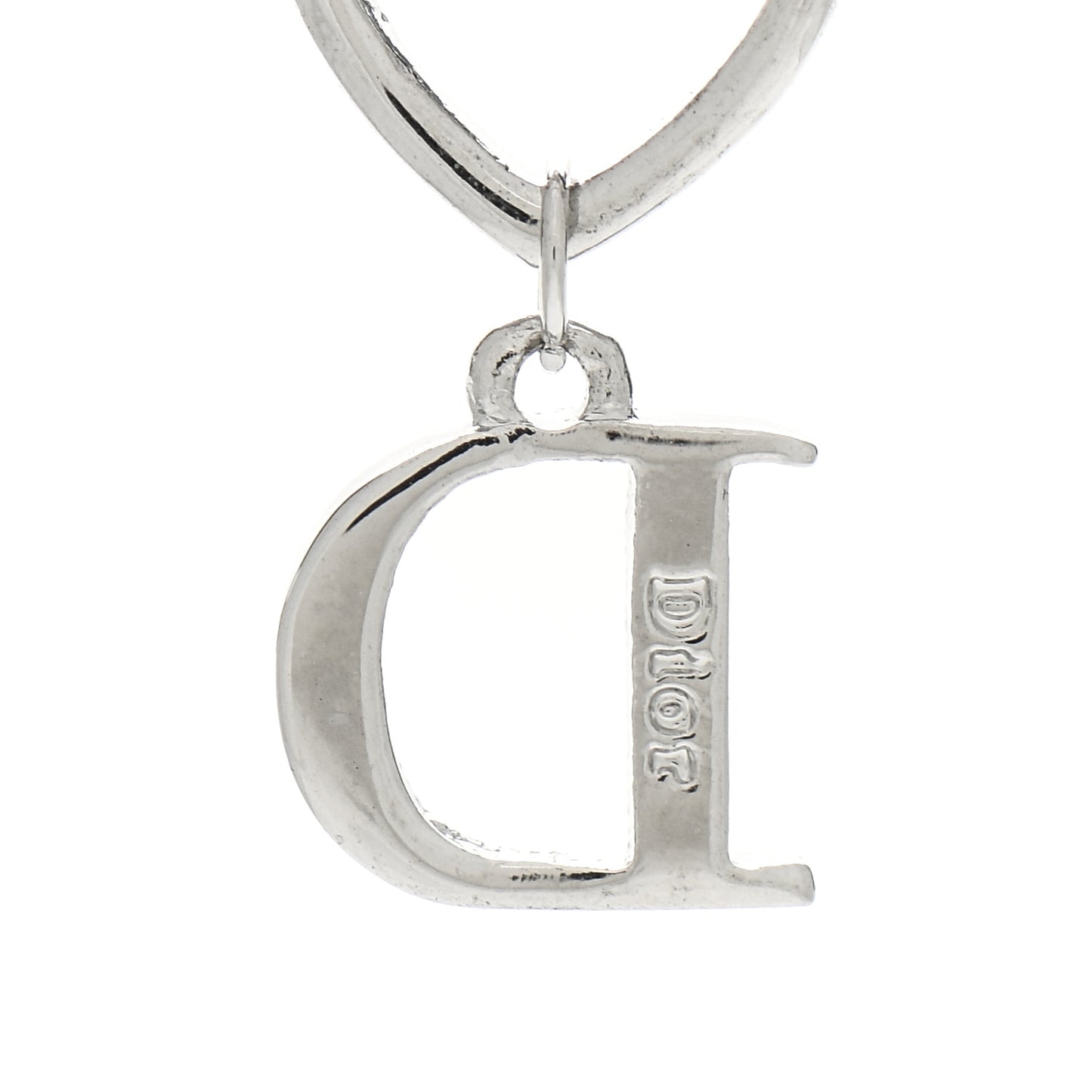 Crystal Heart Drop Earrings Silver