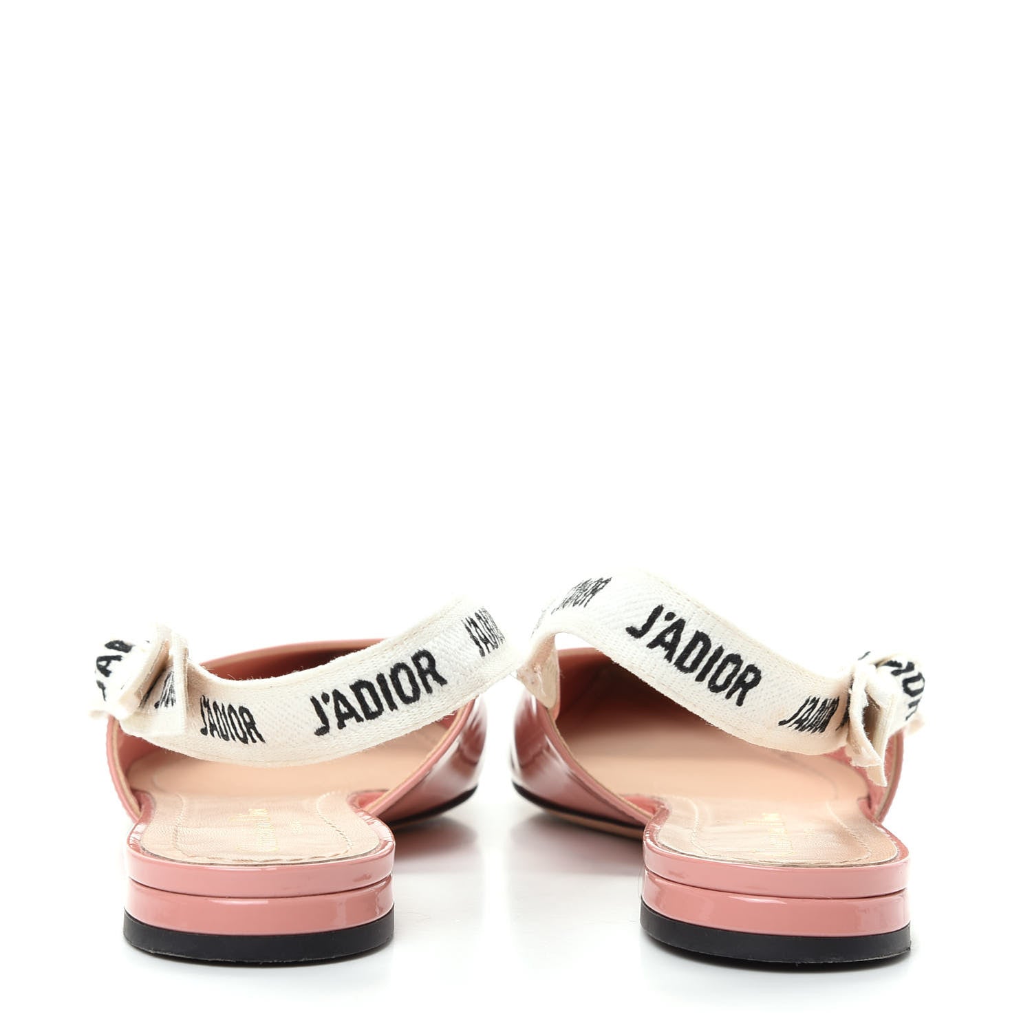 Christian Dior Patent Ribbon J'Adior Slingback Ballet Flats 37.5 Dusty Candy 7 of 10