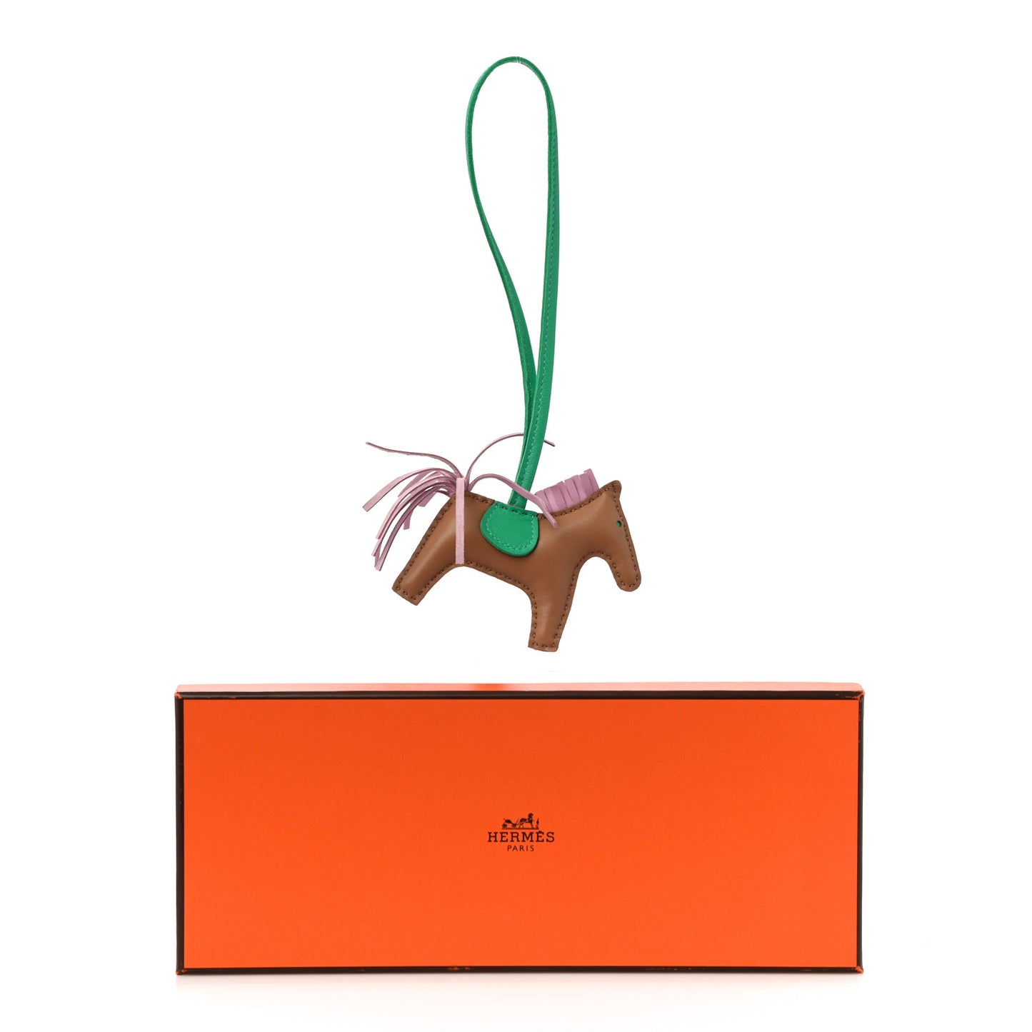 Milo Lambskin Grigri Rodeo Horse Bag Charm PM Chai Mauve Sylvestre Menthe