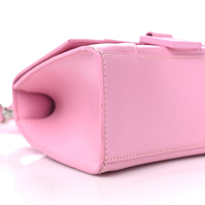 Balenciaga Shiny Box Calfskin Tonal B Hourglass Top Handle Bag XS Candy Pink 8 of 12