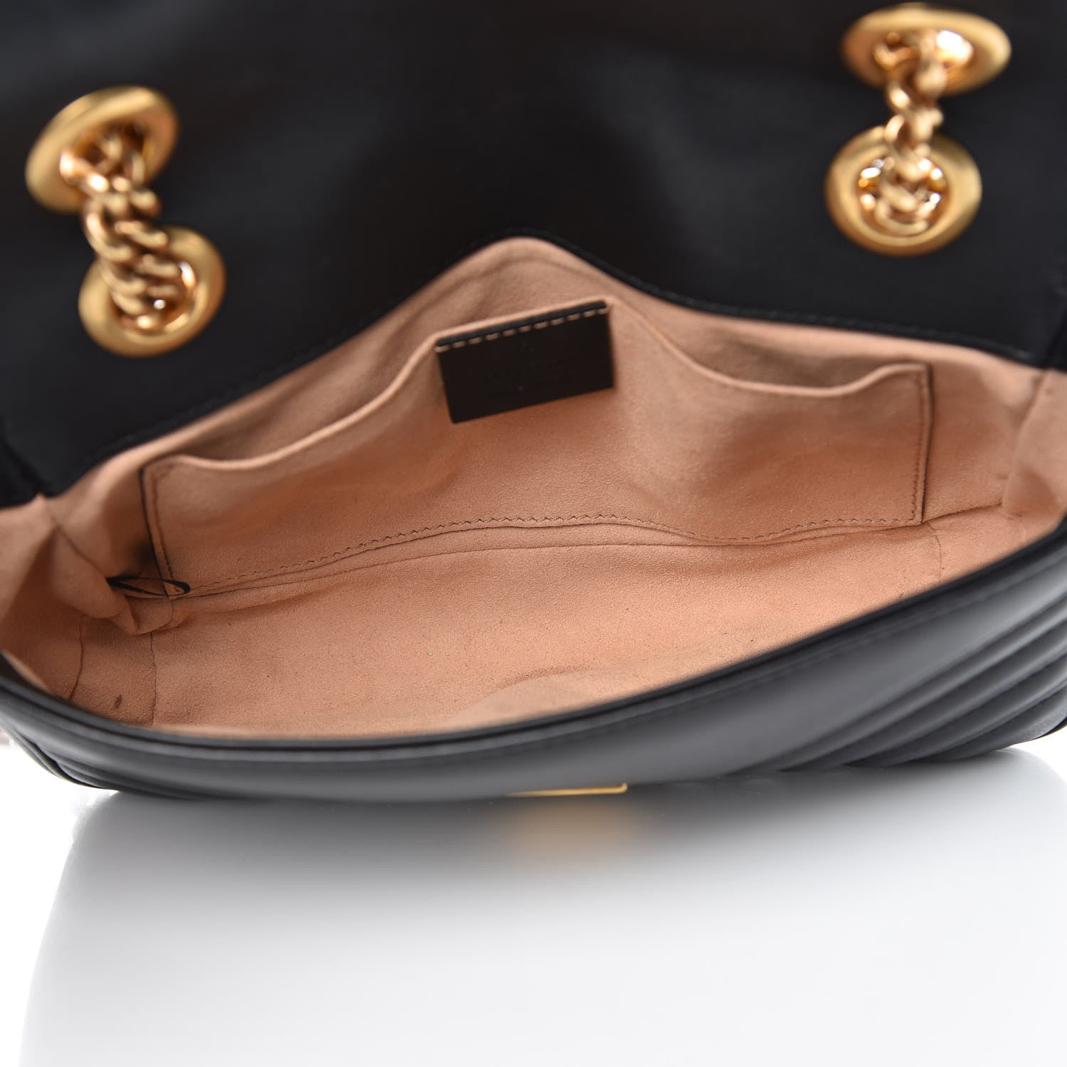 Gucci Calfskin Matelasse Mini GG Marmont Shoulder Bag Black 5 of 11