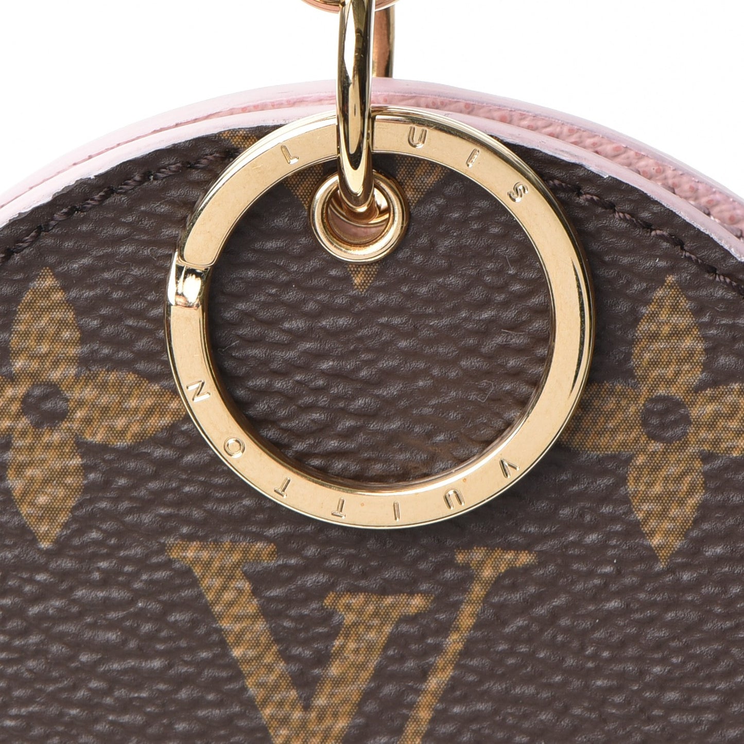 Monogram LV Mirror Key Holder Rose Ballerine