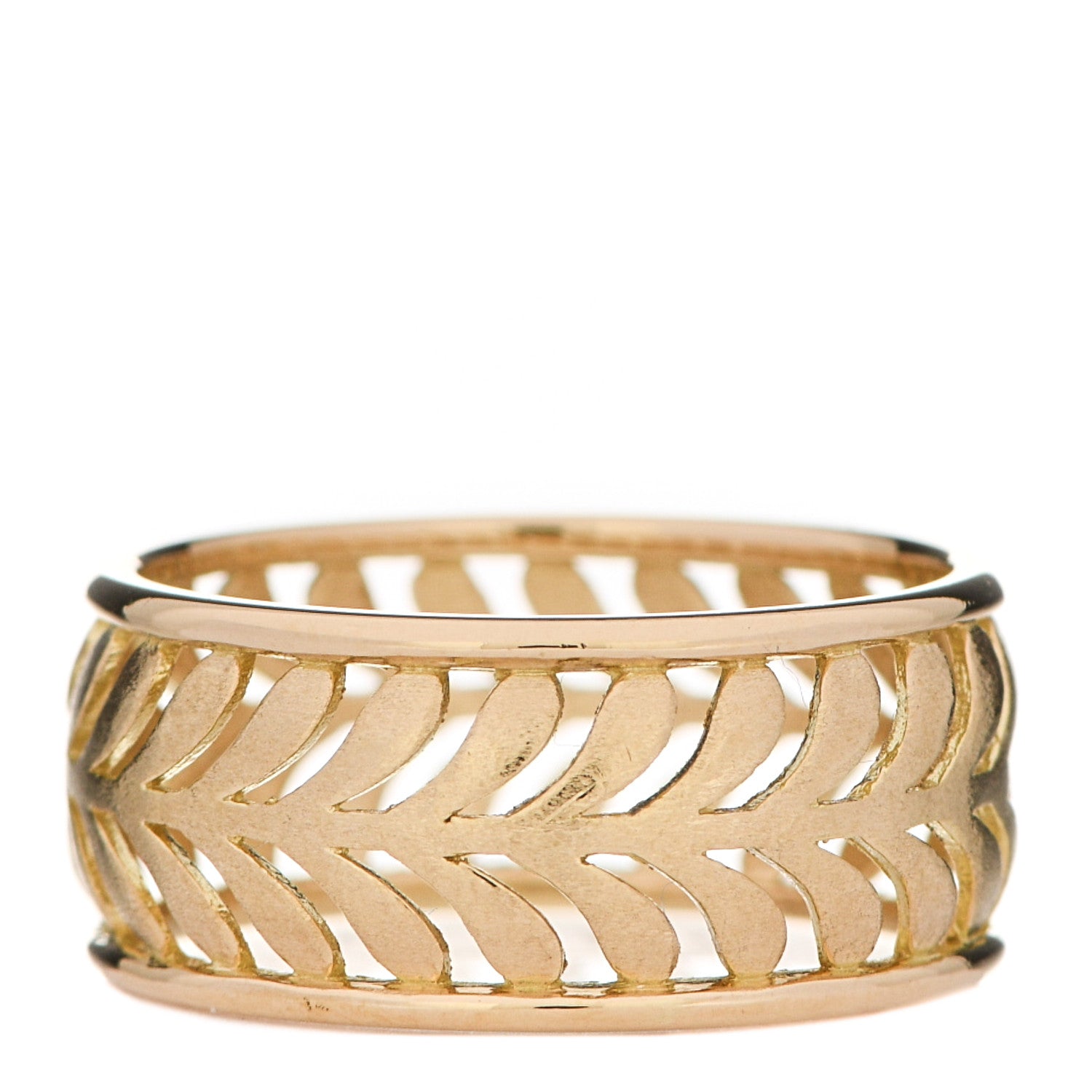 Tiffany 18K Yellow Gold Paloma Picasso Villa Palm Ring 54 7 3 of 7
