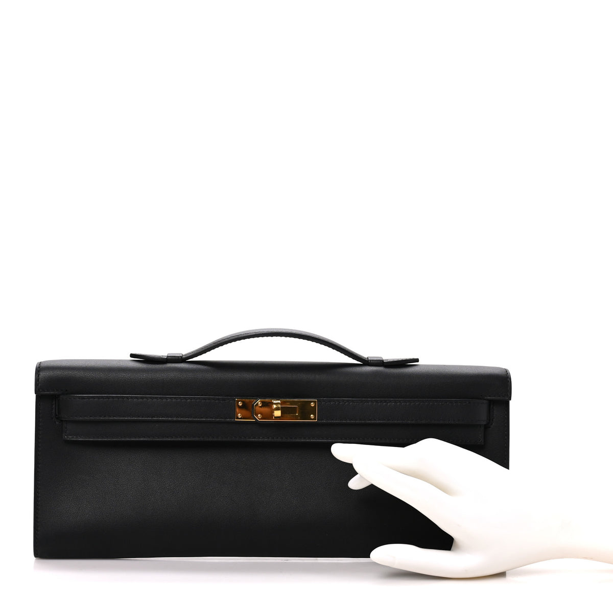 Swift Kelly Cut Clutch Pochette Black