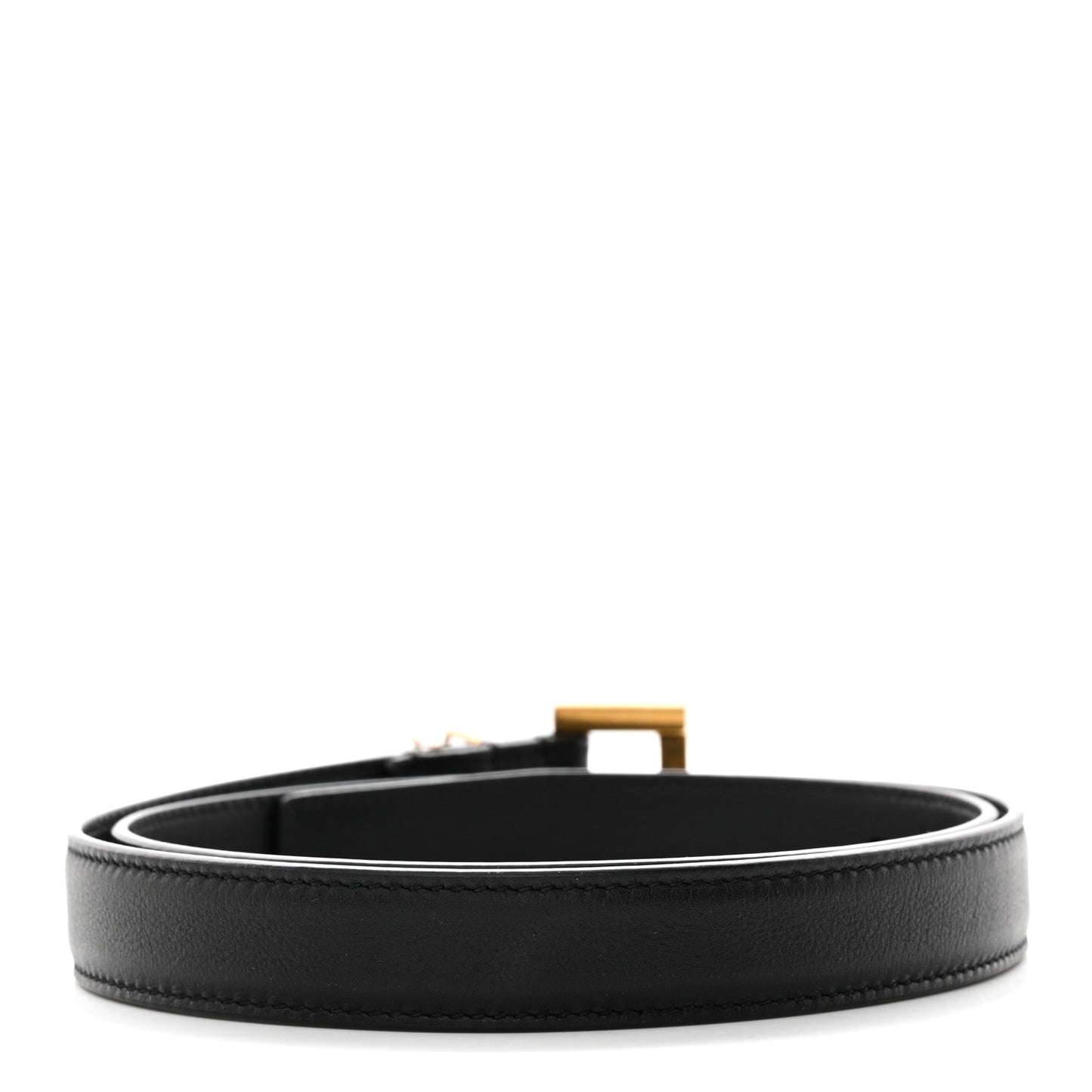 Smooth Calfskin Monogram Square Buckle Belt 70 Black