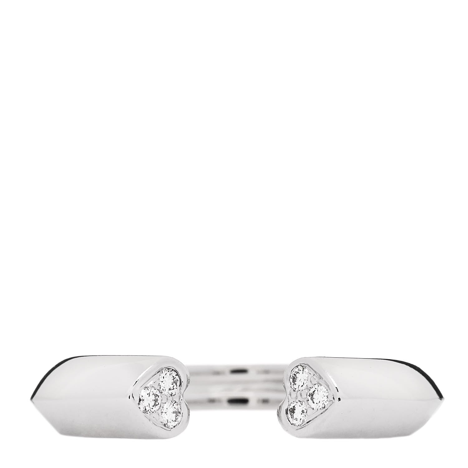 Tiffany 18K White Gold Diamond Paloma Picasso Tenderness Heart Ring 55 7.25 1 of 5