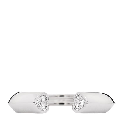 Tiffany 18K White Gold Diamond Paloma Picasso Tenderness Heart Ring 55 7.25 1 of 5