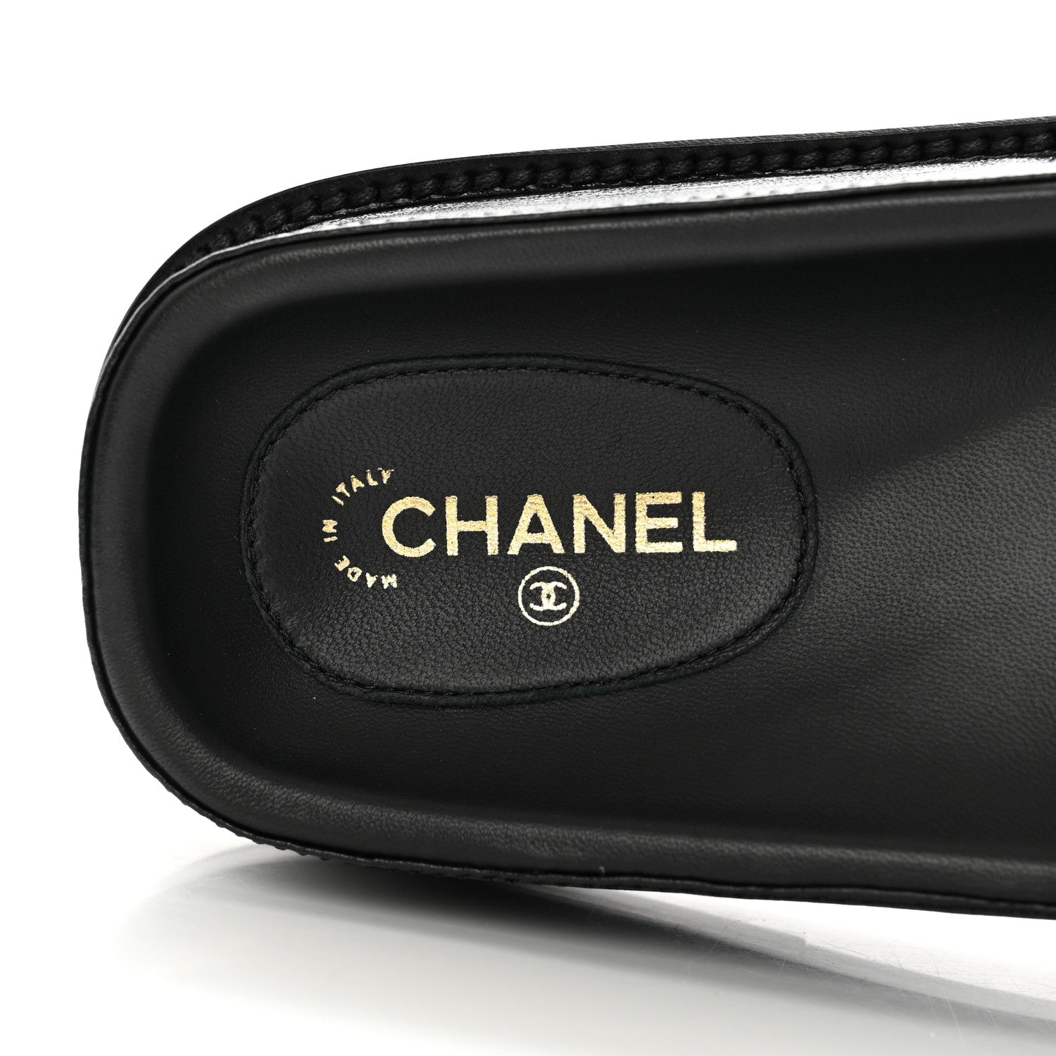 Chanel Lambskin Cha-Nel Mule Sandals 39.5 Black Multicolor 7 of 11