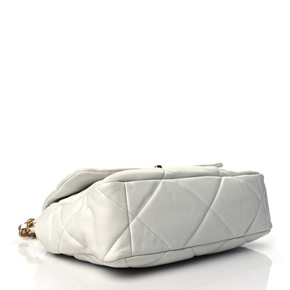 Chanel Goatskin Quilted Large Chanel 19 Flap White 3 of 10