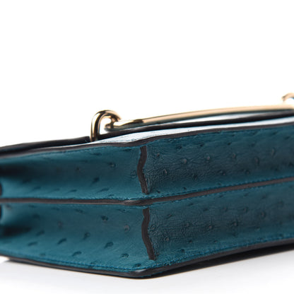 Hermes Ostrich Mini Sac Roulis Cobalt 6 of 11