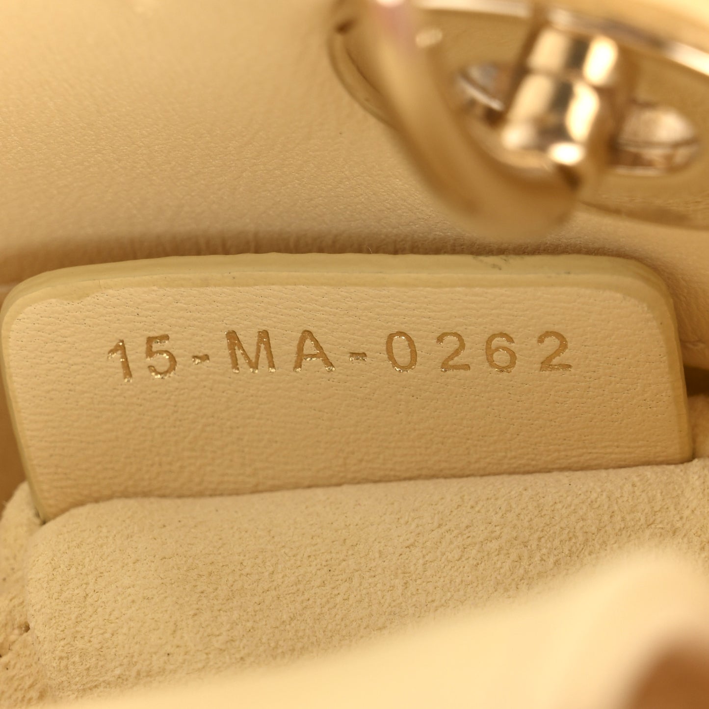 Lambskin Cannage Nano Lady Dior Light Yellow