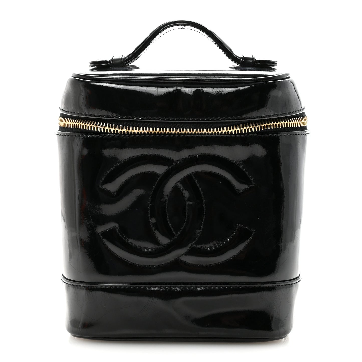 Patent Timeless Vanity Cosmetic Case Black