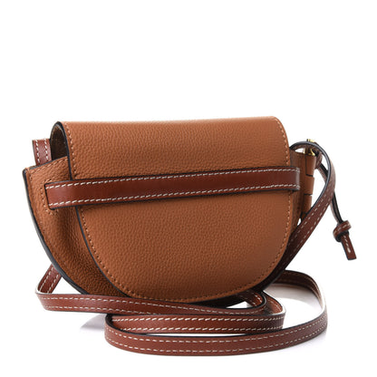 Loewe Grained Calfskin Mini Gate Crossbody Bag Caramel Pecan 3 of 9