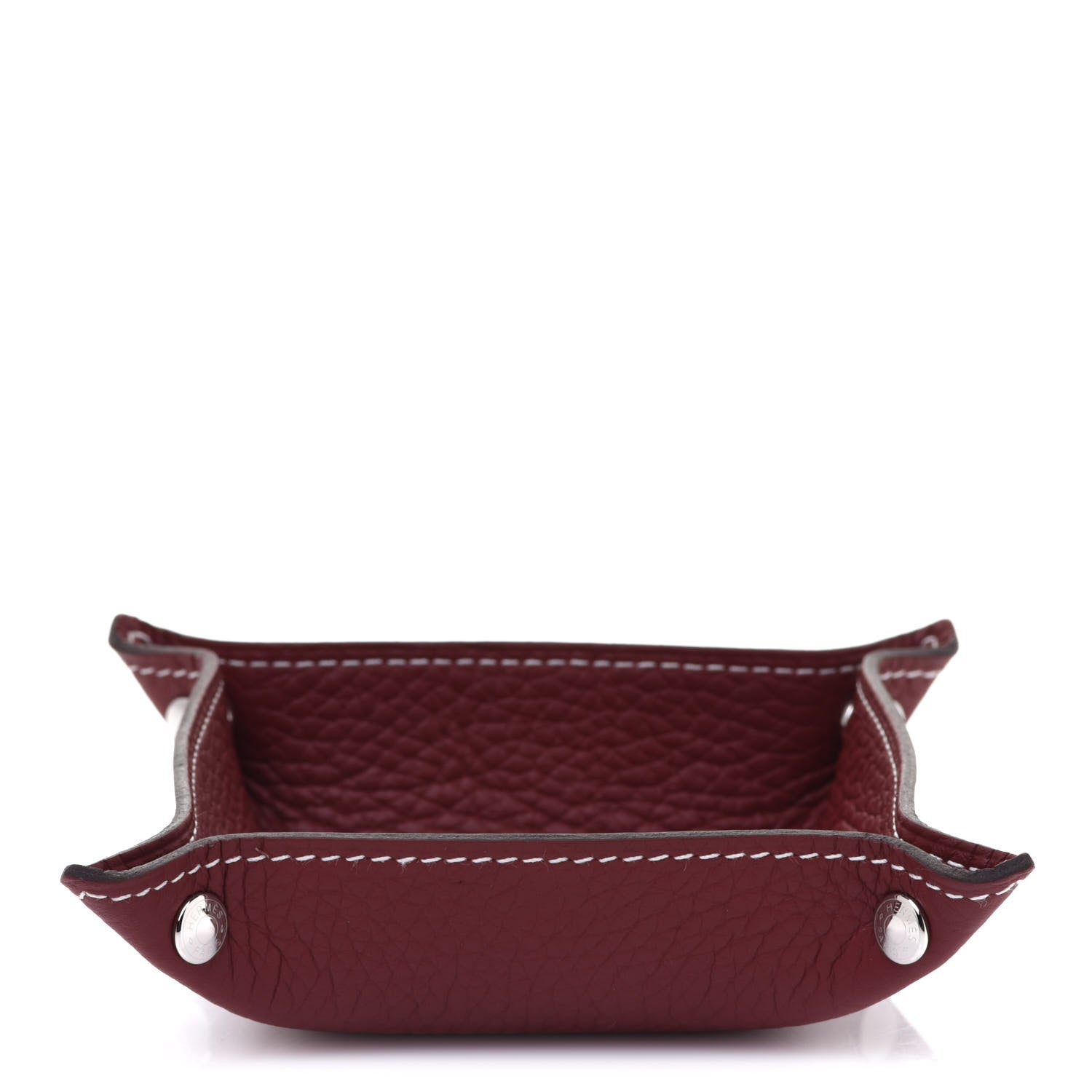 Hermes Taurillon Clemence Mises et Relances Change Tray Rouge H 4 of 10