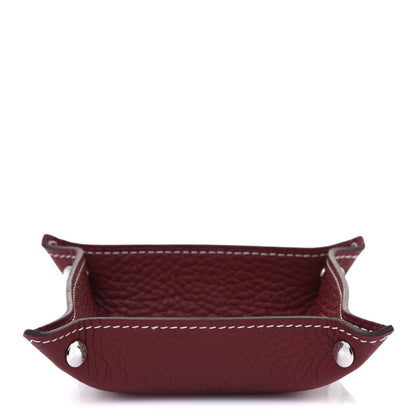 Hermes Taurillon Clemence Mises et Relances Change Tray Rouge H 4 of 10