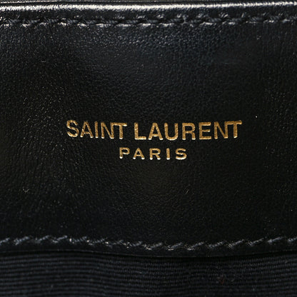 Saint Laurent Calfskin Y Quilted Monogram Small Loulou Chain Satchel Black 6 of 9