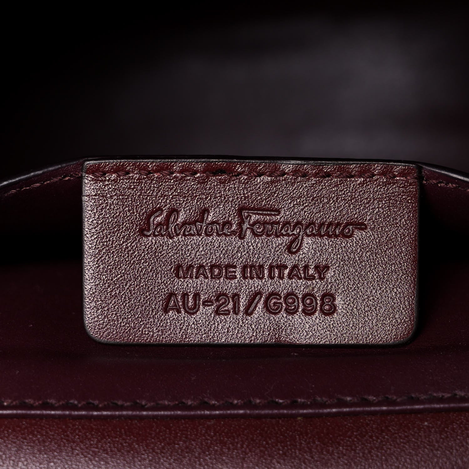 Salvatore Ferragamo Calfskin Small Vela Flap Bag Wine 5 of 7