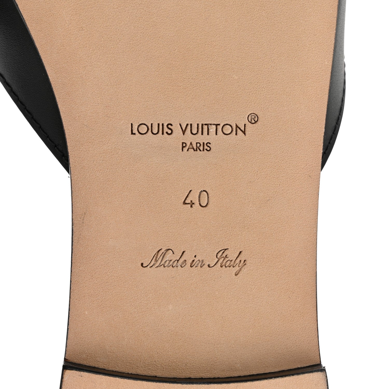 Louis Vuitton Calfskin LV Isola Flat Sandals 40 Black 7 of 8