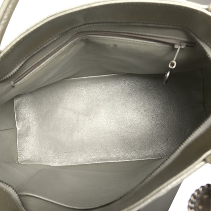 Chanel Metallic Caviar Quilted Medallion Tote Silver 5 of 9