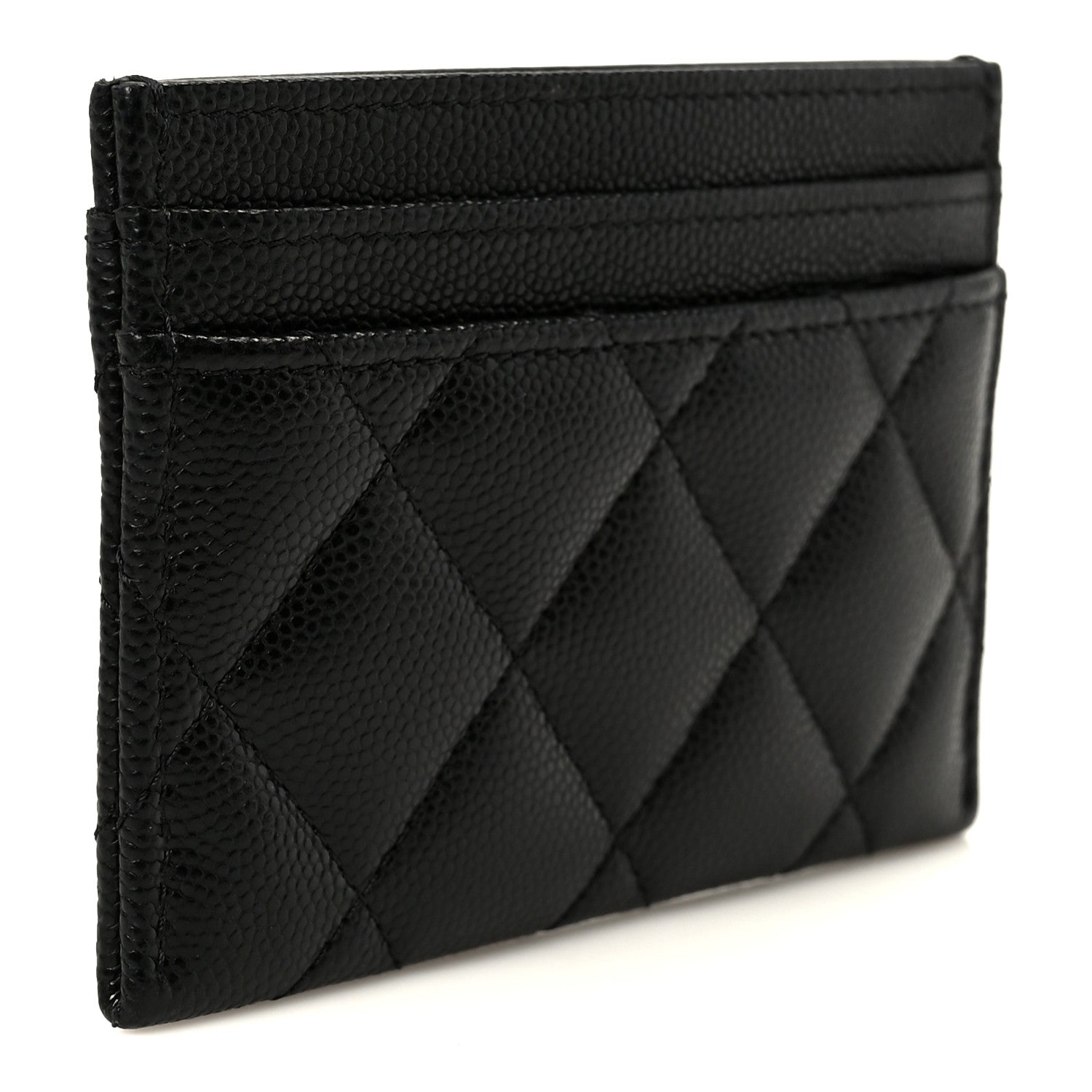Chanel Caviar Quilted Crystal Card Holder Black 3 of 10