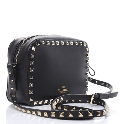 Valentino Garavani Calfskin Rockstud Camera Crossbody Bag Black 3 of 9
