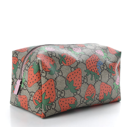 Gucci GG Supreme Monogram Strawberry Cosmetic Case 3 of 8