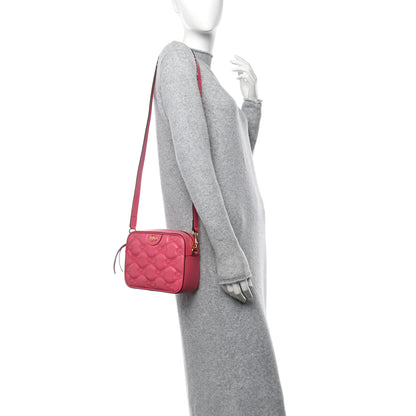 Gucci Calfskin GG Matelasse Small Shoulder Bag Rhodamine Pink Natural 2 of 13