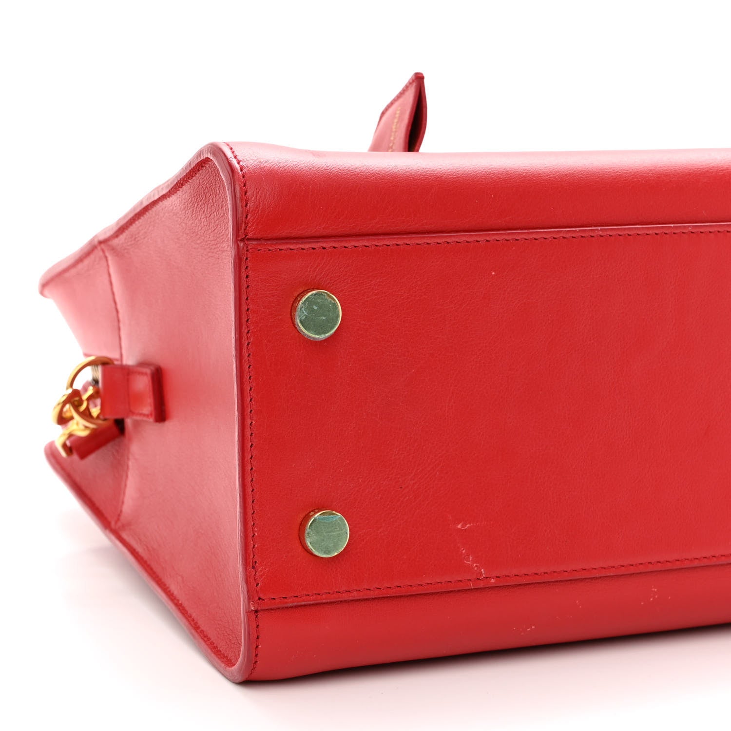 Saint Laurent Calfskin Baby Monogram Cabas Red 8 of 10