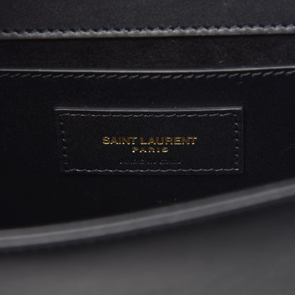 Saint Laurent Smooth Calfskin Small Classic Monogram Kate Tassel Satchel Black 8 of 11